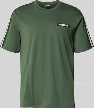 Emporio Armani Regular Fit T-Shirt mit Logo-Patch in Gruen, Gr&ouml;&szlig;e XXXL