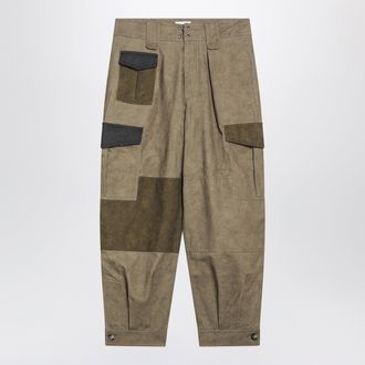 Isabel Marant Renzae khaki cargo pants in cotton