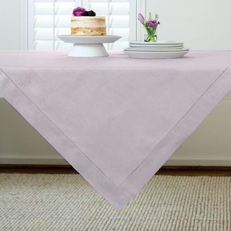 Solino Home Linen Table Throw - Classic Hemstitch, 52 x 52 Inch, 52 x 52 Inch in Lilac at Nordstrom, Size Medium