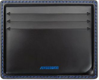 Ader Error leather card holder - unisex - Polyester/Calf Leather - One Size - Black