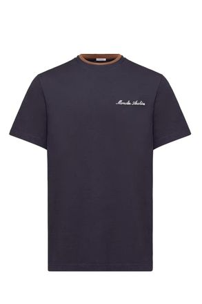 Moncler SIGNATURE LOGO T SHIRT Size: XXL, colour: NAVY