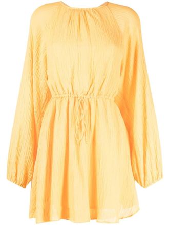 Faithfull The Brand Abito corto Constance con scollatura posteriore - Giallo