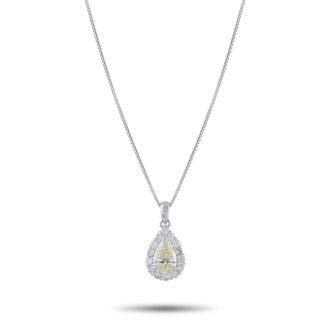 Luxury Bazaar Platinum 1.45ct Diamond Pendant Necklace 5436