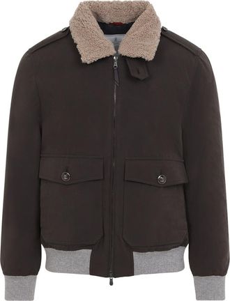 Brunello Cucinelli Dark Brown Shirt Collar Jacket