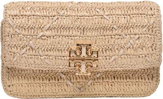 Tory Burch Borsa a tracolla Britten in rafia uncinetto - - Bags - Donna - Beige - ONE SIZE
