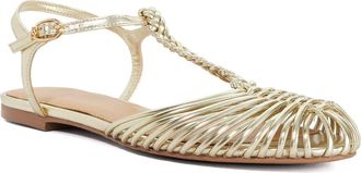 Dune London Harmoni Ankle Strap Sandal in Gold at Nordstrom, Size 6.5Us