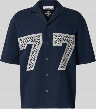 Review Regular Fit Freizeithemd mit Stickerei in Marine, Gr&ouml;&szlig;e XL