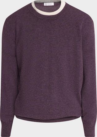 Brunello Cucinelli Men & apos;s Cashmere Melange Crewneck Sweater