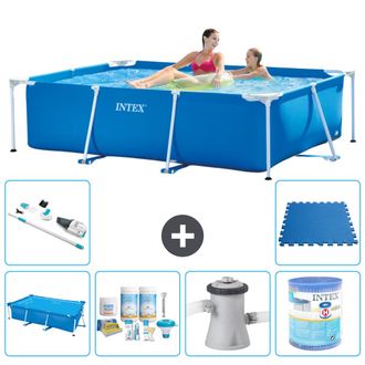 Intex Piscina Con Estructura Rectangular - 220x150x60 Cm - 7-piezas S40061