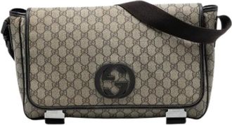 Gucci Pre-owned Cross Body Bags, female, Beige, Size: ONE SIZE Pre-owned Fabric Crossbody Bag