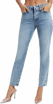 Good American Classic High Waist Straight Leg Jeans In Indigo301