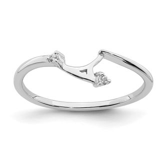 Diamond2Deal 14k White Gold Lab Grown Diamond Wedding Band Ring 0.03Ct Clarity- VS Color- G-H