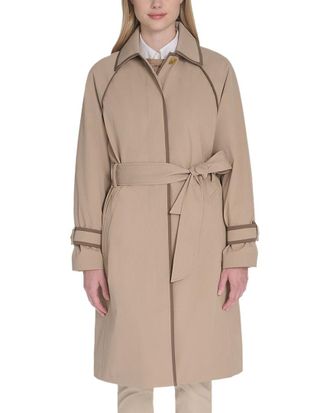 Cole Haan Insulated Twill Raglan Trench Coat