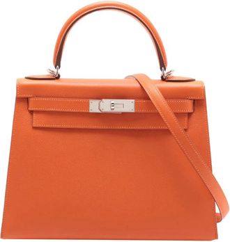 Herm&egrave;s 2019 Epsom Kelly II Sellier 28 satchel - Arancione