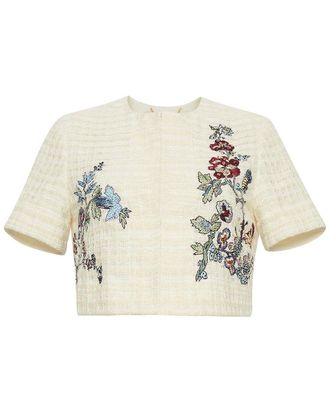 Adam Lippes Embroidered Linen-Blend Jacket