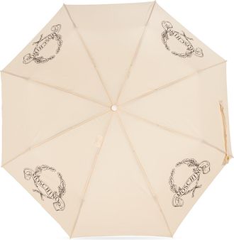 Moschino Folding Umbrella, Unisex, Cream