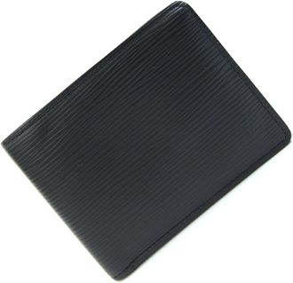 Louis Vuitton Epi Black Noir Epi Leather Bill Wallet (Bi-Fold) (Pre-Owned)