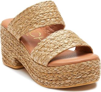 Matisse Footwear Ocean Ave Espadrille Platform Slide Sandal in Cognac at Nordstrom, Size 10