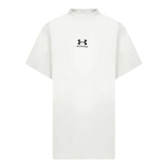 Balenciaga T-Shirts, male, White, Size: M Wavy Logo Oversized T-Shirt