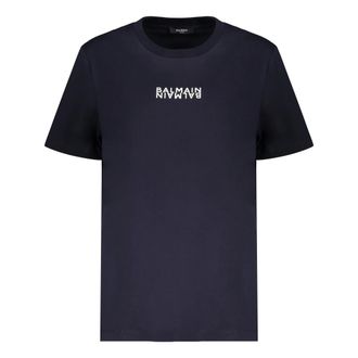 Balmain T-shirt a maniche corte - - Tops - Donna - Blu - M