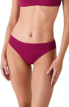 Andie Swim The Bikini Bottoms in Merlot Crochet at Nordstrom, Size X-Large