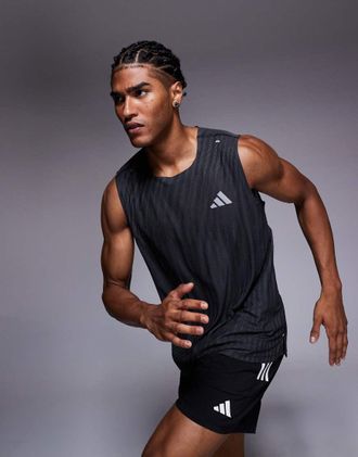 adidas adidas - Running adi365 - Canotta nera con stampa-Nero
