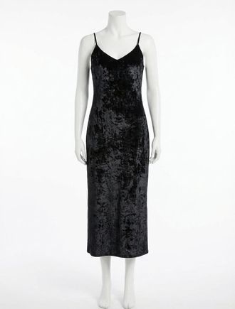 Z Supply Selina Crushed Velvet Dress In Black