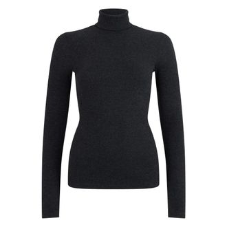 A Gold E Turtlenecks, female, Black, Size: XS Turtleneck Sweater With Ribbing
