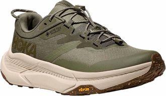 Hoka One One Mens Transport Gtx Travel Sneaker In Slate / Oat Milk