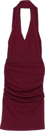 Rowen Rose Abito corto con scollo a V - Rosso