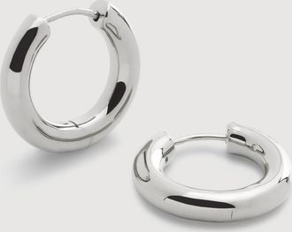 Monica Vinader Sterling Silver Click Small Hoop Earrings