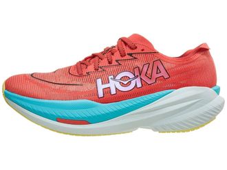 Hoka One One Mens Mach X 2 Running Shoes In Grapefruit / Electric Coral