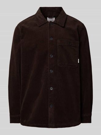 Lindbergh Lindbergh Relaxed Fit Overshirt mit aufgesetzter Brusttasche in Dunkelbraun, Gr&ouml;&szlig;e S