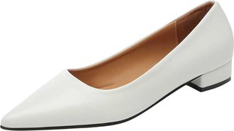 Generic White Women Slip On Shoes in Crisp White with Low Heel and Sleek Toe for A Bright and Polished Look