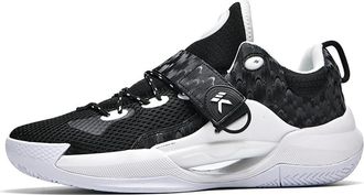 Generic Mens High Top Basketball Shoes with Anti Slip Shock-Absorbing Breathable Outdoor Training Boots Walking Shoes(Black,5.5 UK)