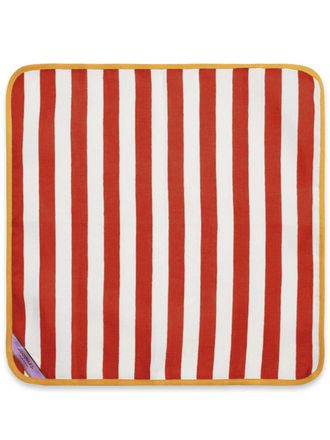 La DoubleJ colour-block striped napkins (set of two) - unisex - Linen/Flax - OS - Red