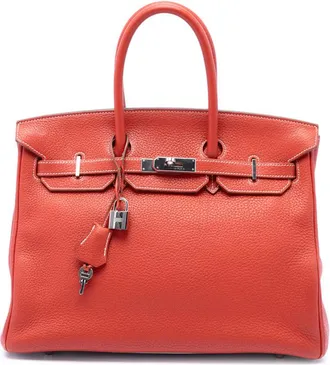 Herm&egrave;s Pre-owned Hermes Limited Edition Bicolor Clemence Birkin Retourne 35 Ladies EIU3B6FUB4OPCAVI