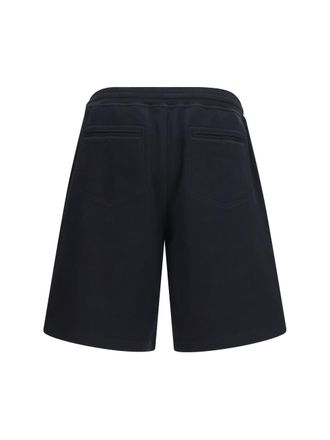 Brunello Cucinelli Mens Cotton Jogging Shorts Nero Cotton; Polyamide Bermuda