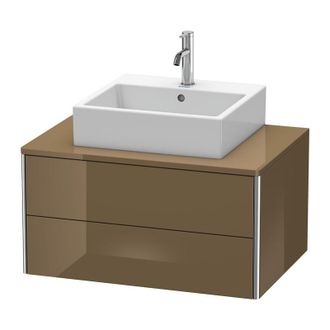 Duravit Mueble De Pared Duravit Xsquare 80.0 X 54.8 Cm, 2 Cajones, Color (frente/cuerpo): Marr&oacute;n Oliva Laca Alto Brillo - Xs491006161