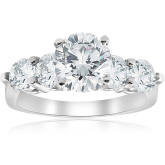 Pompeii3 Certified 3 1/2Ct Diamond Engagement Ring 14k Gold or Platinum Lab Grown Size Selectable
