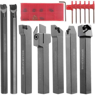 OEM Juego De 7 Herramientas De Torneado Cnc Para Acero, V&aacute;stago De 12 Mm, Hoja De Carburo, Precisi&oacute;n Industrial