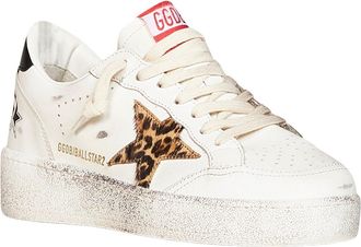 Golden Goose Womens Sneakers Ball Star White Leather Multicolour Calf Trainers