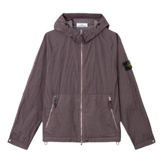 Stone Island 4100119 Nylon Metal ECONYL Hooded Jacket Purple Grey L1S154100119S0020V008F