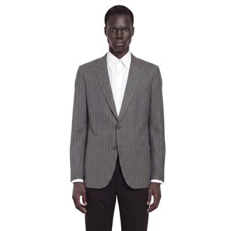 Valentino Single-Breasted Blazer in Pinstripe Wool