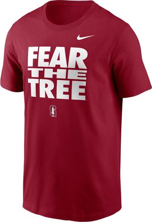 Nike Stanford Sideline Slogan Nike Mens Dri-FIT College Long-Sleeve T-Shirt in Red | 02ET69WSDN-H2B