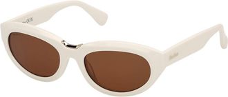 Max Mara MM0203 25E Womens Sunglasses White Size 53