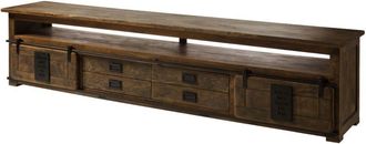 Massivmoebel24 TV-Board Mango 260x50x60 braun lackiert railway 455