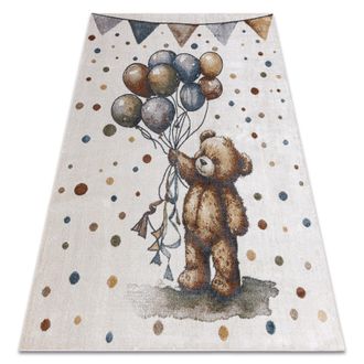 RugsX Rugsx - Alfombra Bono 9614 Oso, Globos Crema / Gris Claro Multicolour 200x290 Cm
