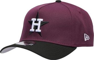 New Era Womens Houston Astros Astros 9FORTY A-Frame Cap - Adult Black/Plum