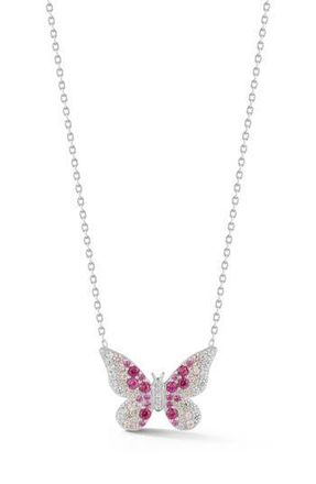 Sphera Milano Butterfly Pendant Necklace in Silver at Nordstrom Rack